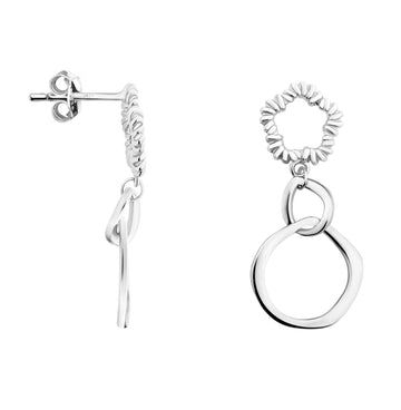 Kreis Ohrhänger in 925 Silber