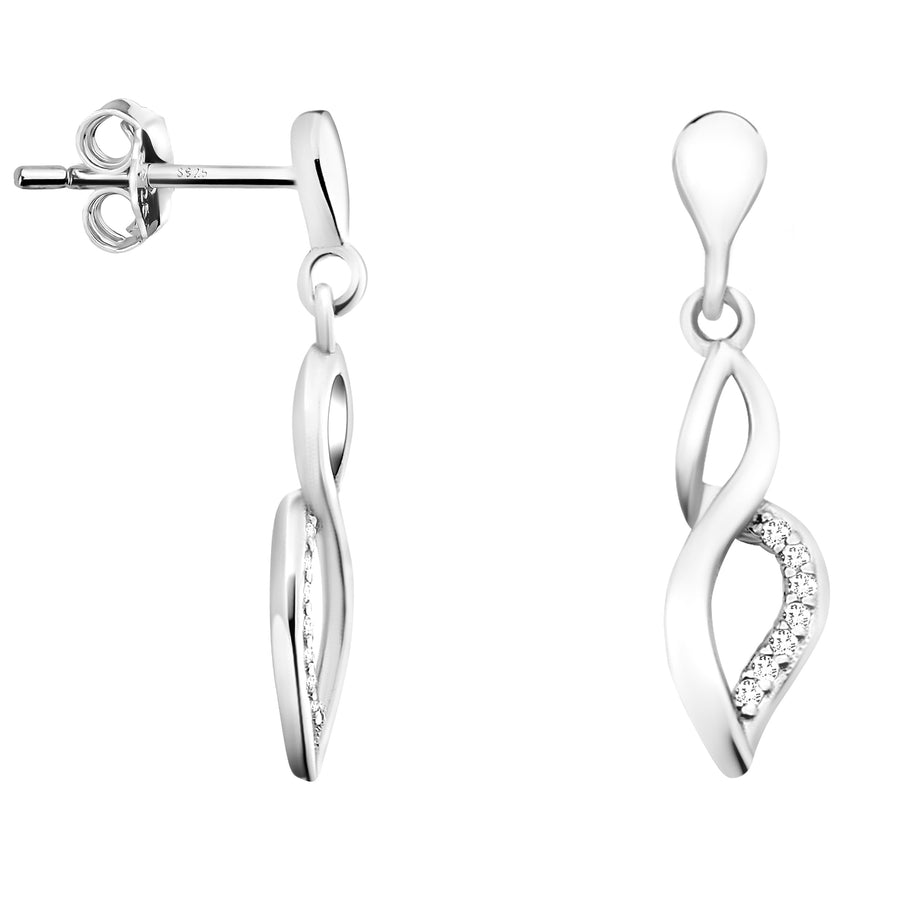 Oval Ohrhänger in 925 Silber
