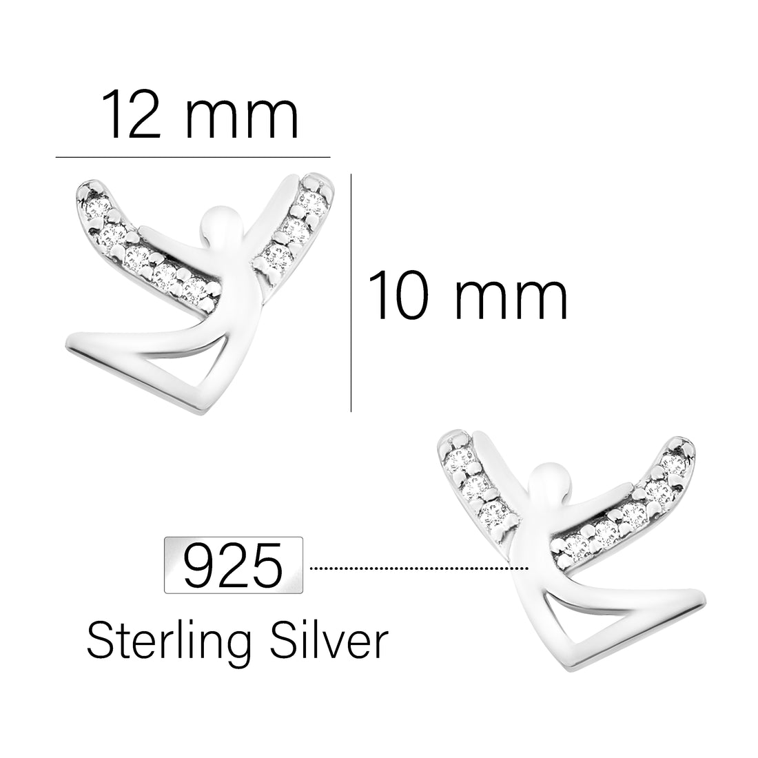 Engel Ohrstecker in 925 Silber