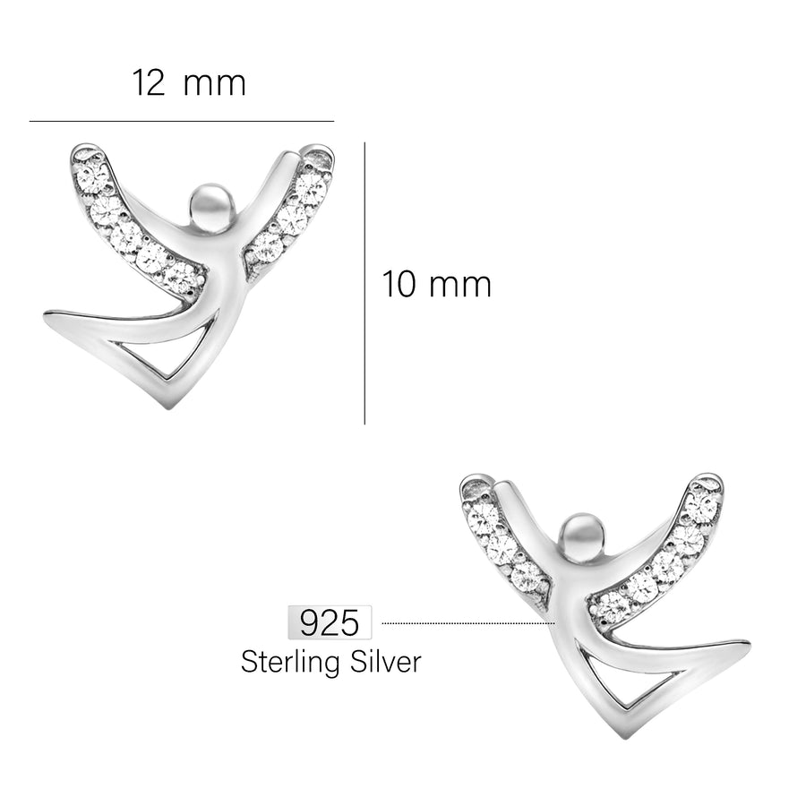 Engel Ohrstecker in 925 Silber
