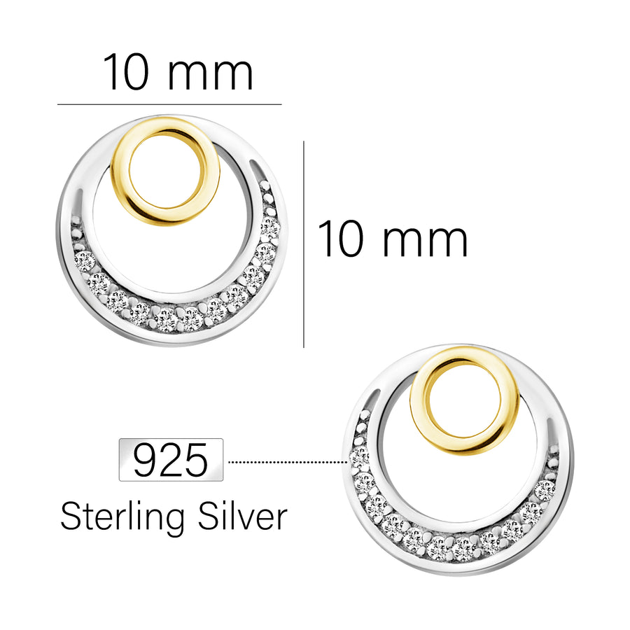 Kreis Ohrstecker in 925 Silber