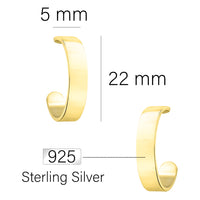 Rund Steck Creolen in 925 Silber