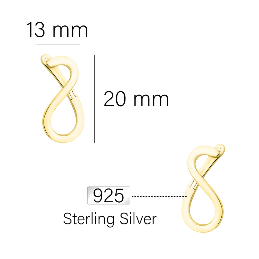 Unendlich Ohrstecker in 925 Silber