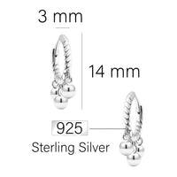 Verdreht Creolen in 925 Silber