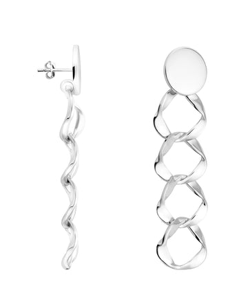 Kreis Ohrhänger in 925 Silber