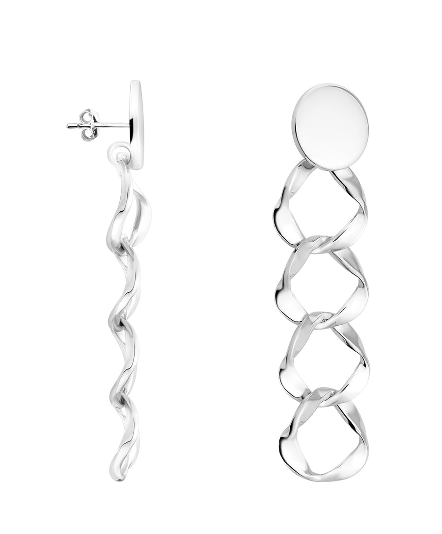 Kreis Ohrhänger in 925 Silber