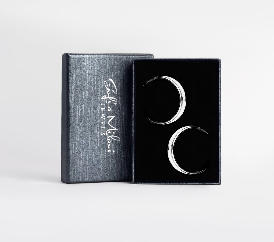 Doppel Steck Creolen in 925 Silber