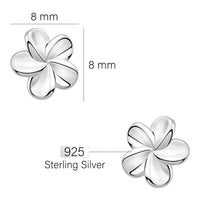 Blume Ohrstecker in 925 Silber