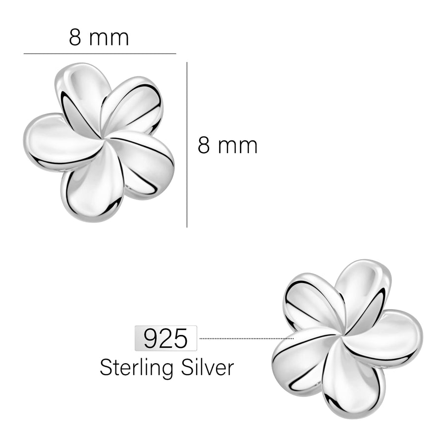 Blume Ohrstecker in 925 Silber