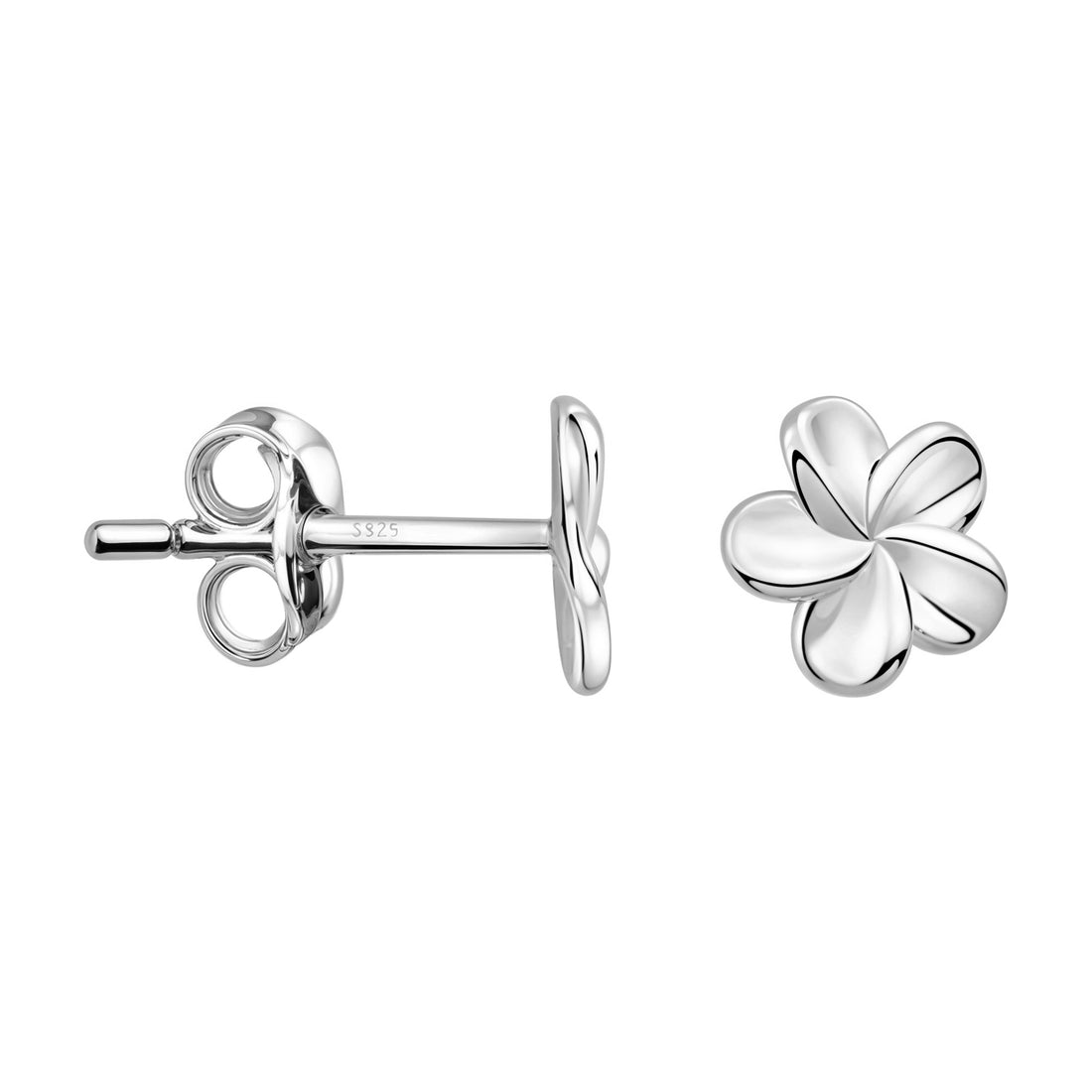 Blume Ohrstecker in 925 Silber