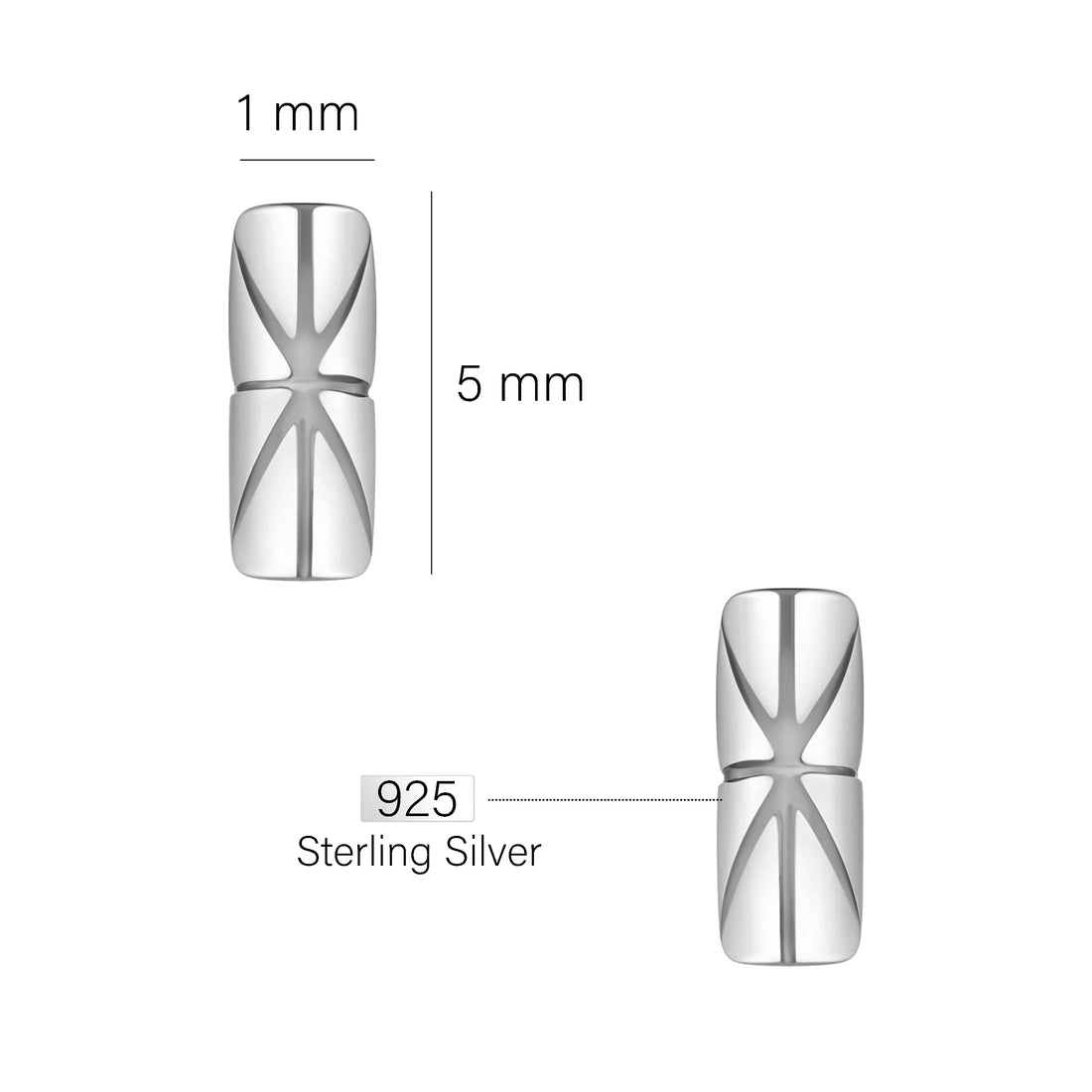 Union Jack Ohrstecker in 925 Silber