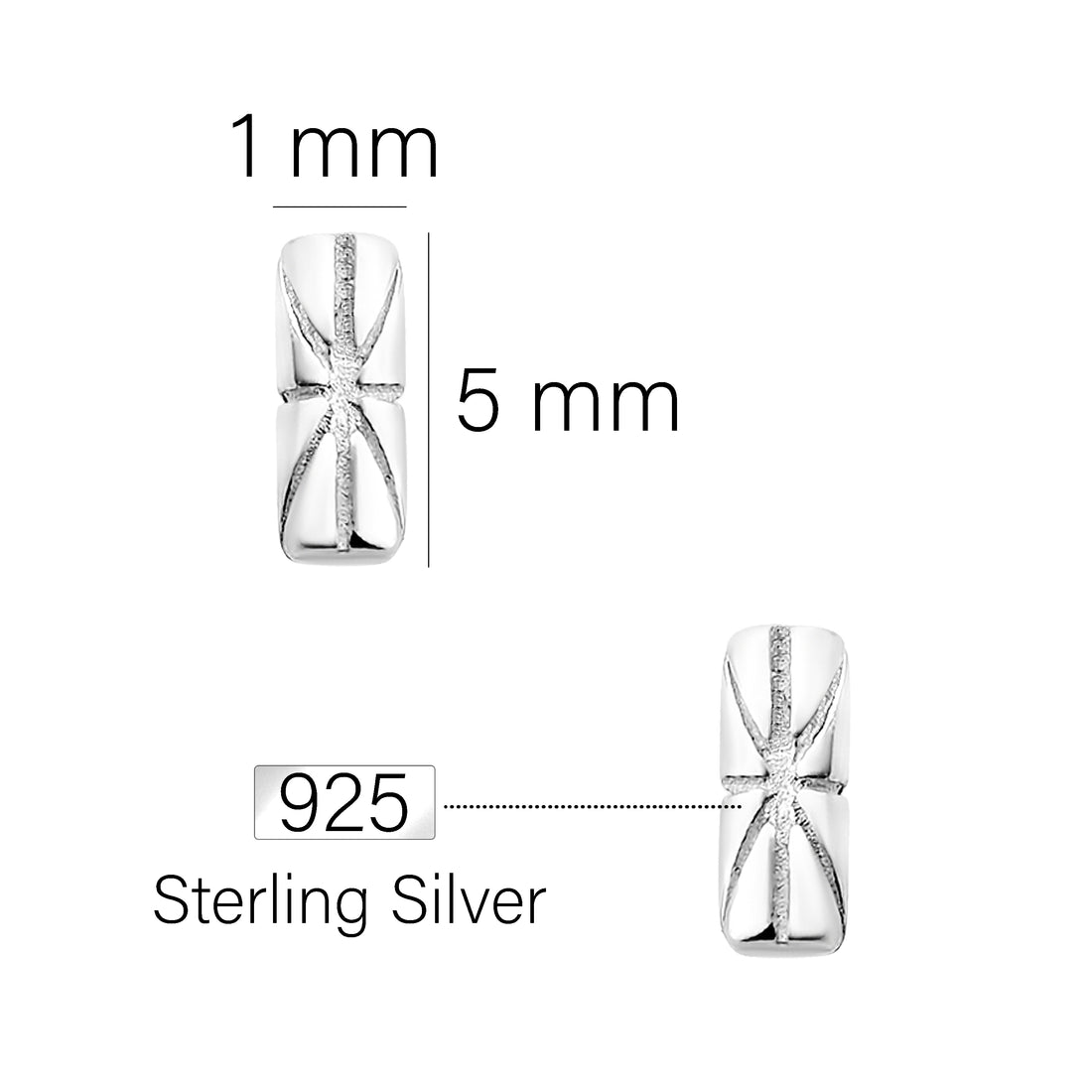Union Jack Ohrstecker in 925 Silber