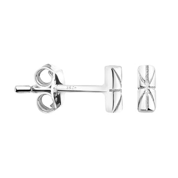 Union Jack Ohrstecker in 925 Silber
