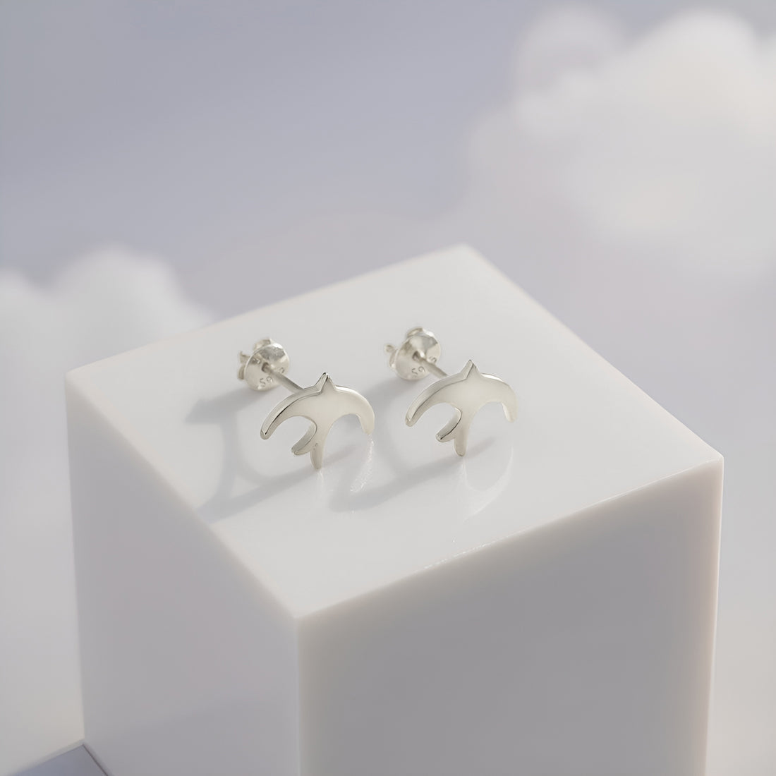 Vogel Ohrstecker in 925 Silber