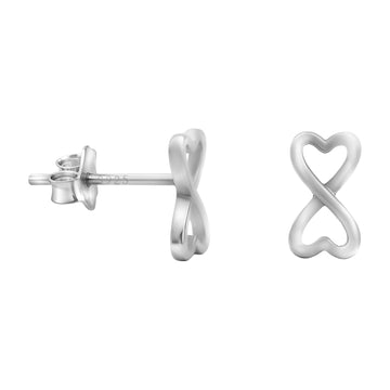 Unendlich Ohrstecker in 925 Silber