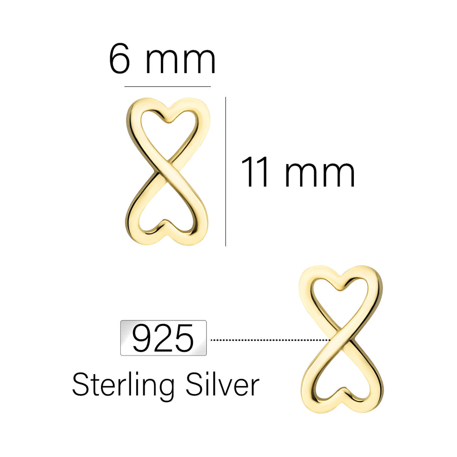 Unendlich Ohrstecker in 925 Silber