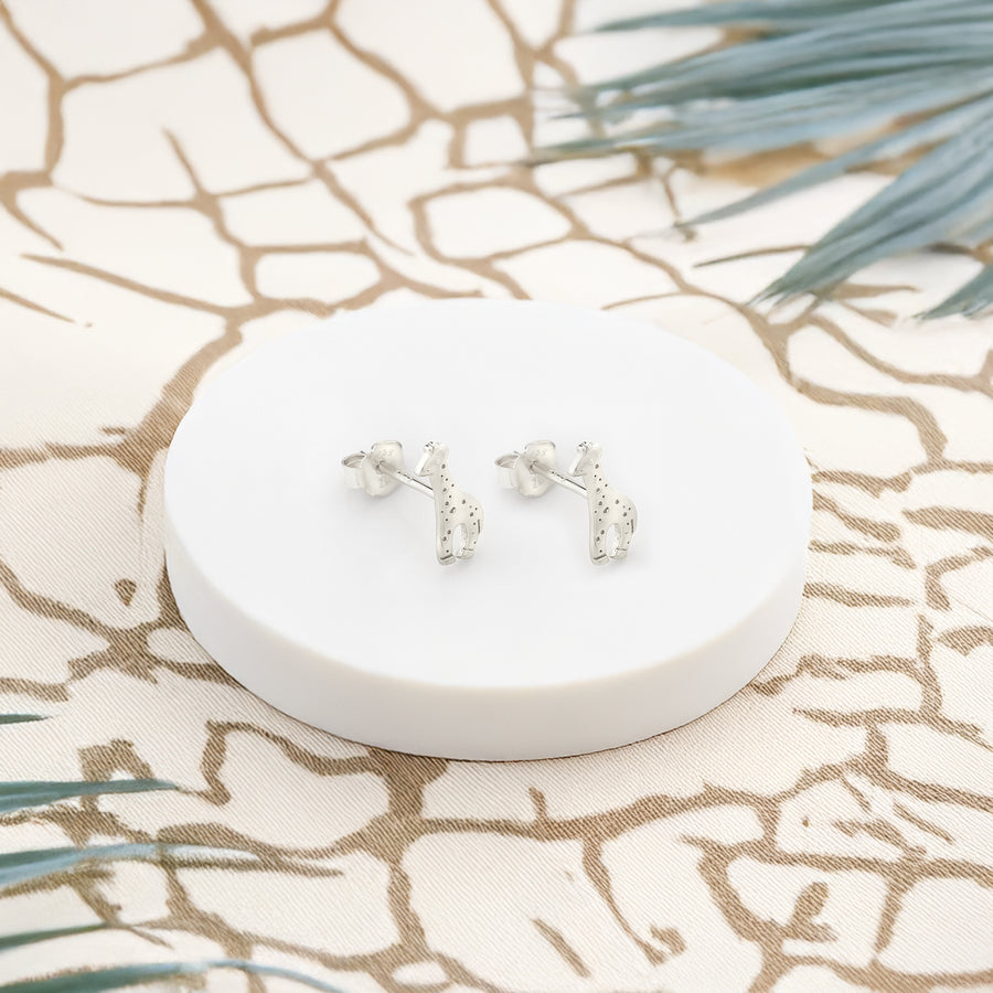 Giraffe Ohrstecker in 925 Silber