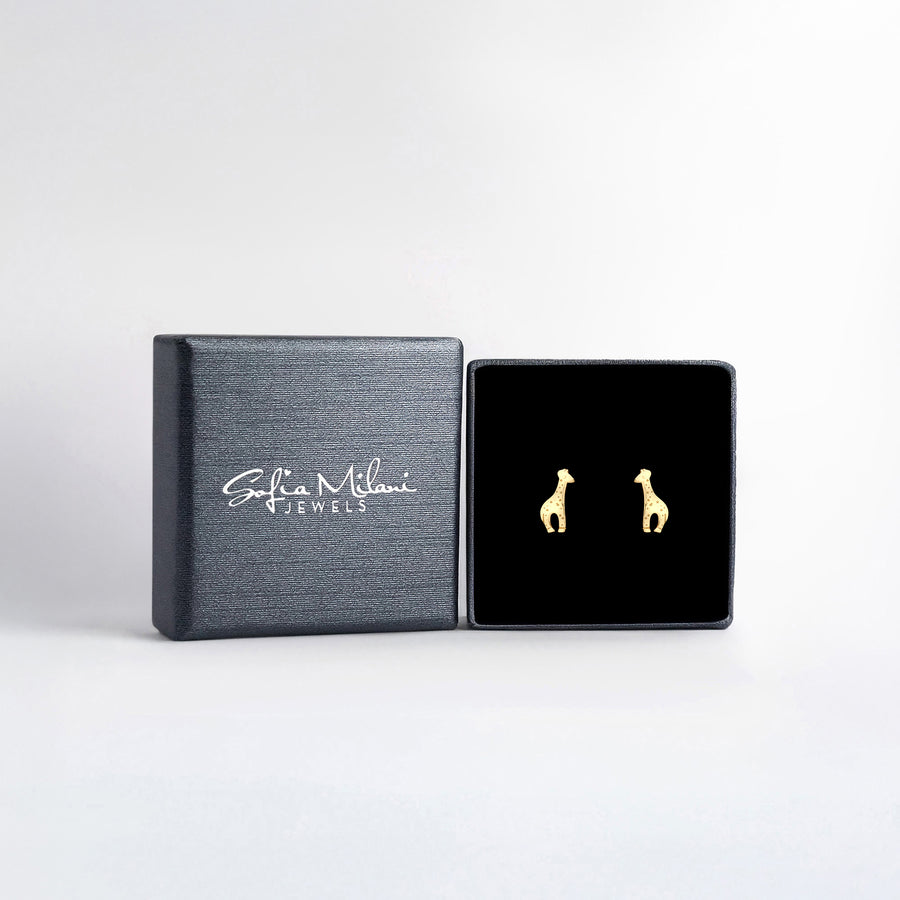 Giraffe Ohrstecker in 925 Silber