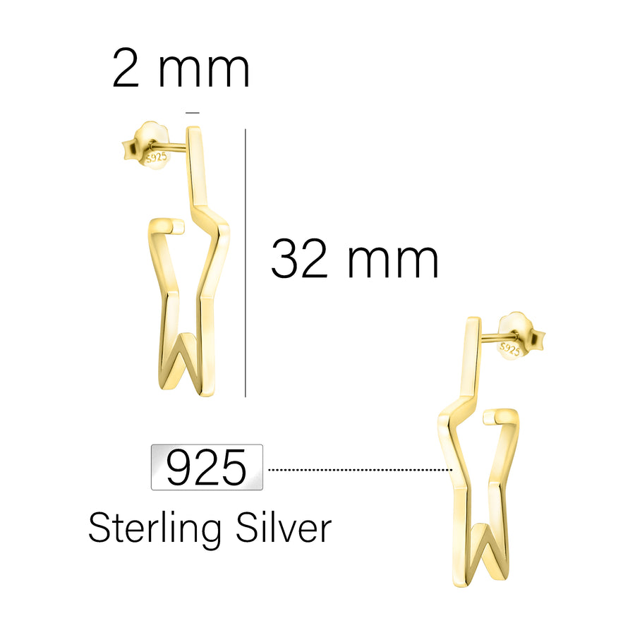 Stern Ohrstecker in 925 Silber
