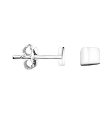 Quadrat Ohrstecker in 925 Silber