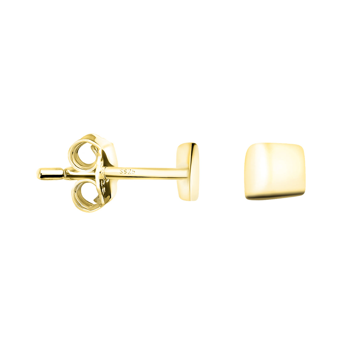 Quadrat Ohrstecker in 925 Silber