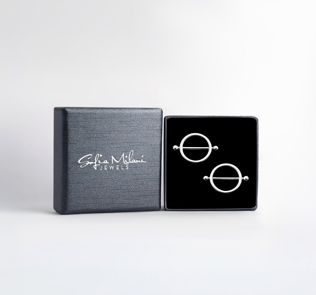 Kreis Ohrstecker in 925 Silber
