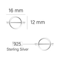 Kreis Ohrstecker in 925 Silber