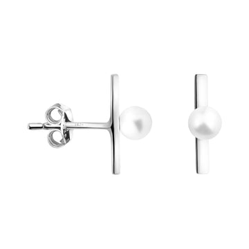 Perle Ohrstecker in 925 Silber