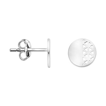 Kreis Ohrstecker in 925 Silber