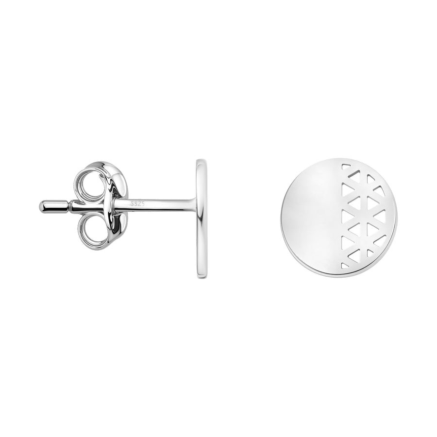 Kreis Ohrstecker in 925 Silber