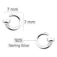Kreis Ohrstecker in 925 Silber