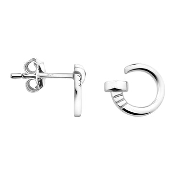 Kreis Ohrstecker in 925 Silber