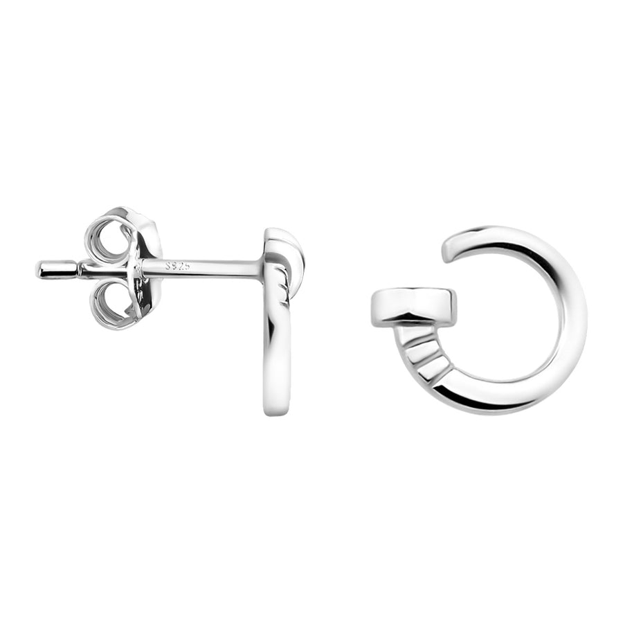 Kreis Ohrstecker in 925 Silber