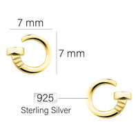 Kreis Ohrstecker in 925 Silber