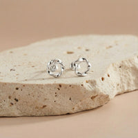 Kreis Ohrstecker in 925 Silber