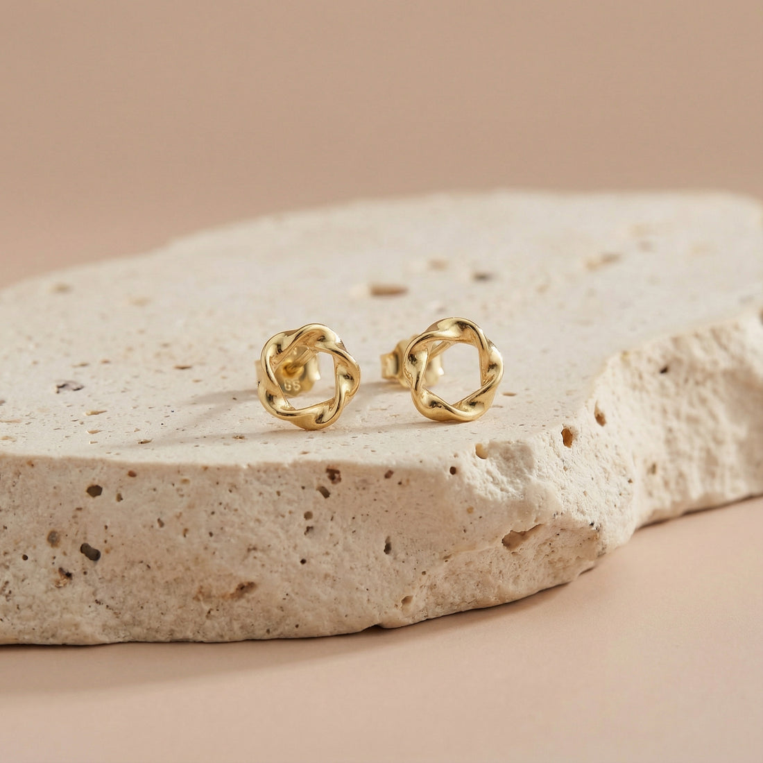 Kreis Ohrstecker in 925 Silber