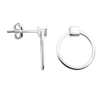 Kreis Ohrstecker in 925 Silber