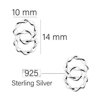 Kreis Ohrstecker in 925 Silber