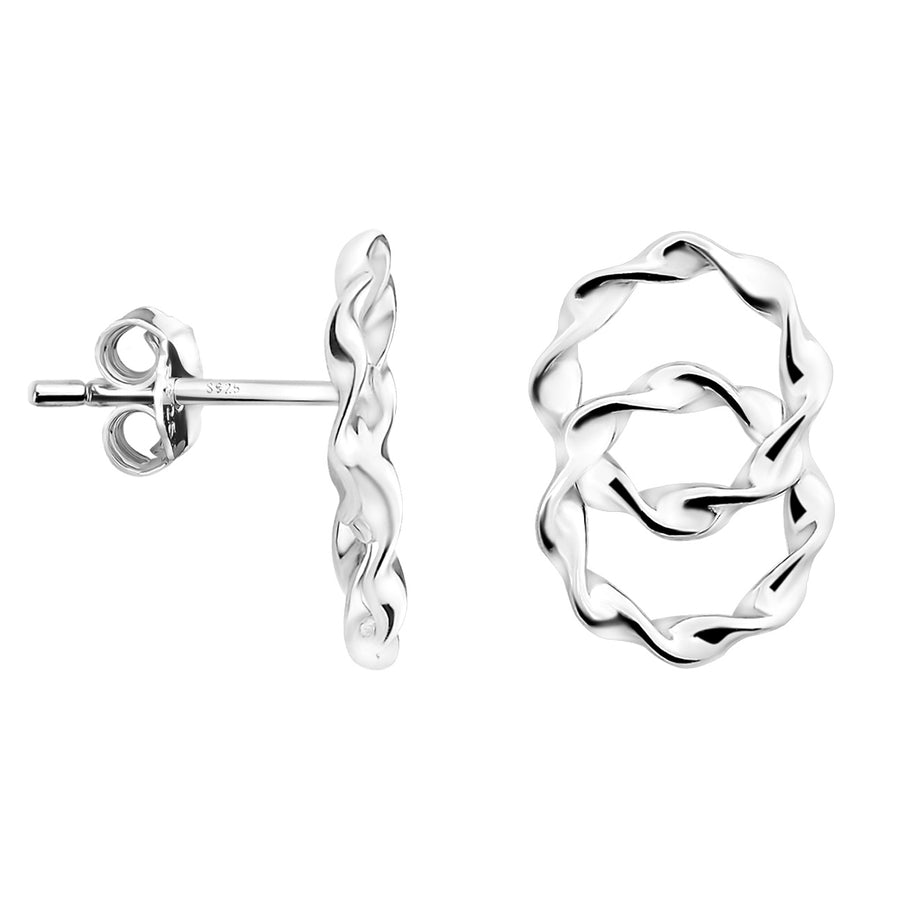 Kreis Ohrstecker in 925 Silber