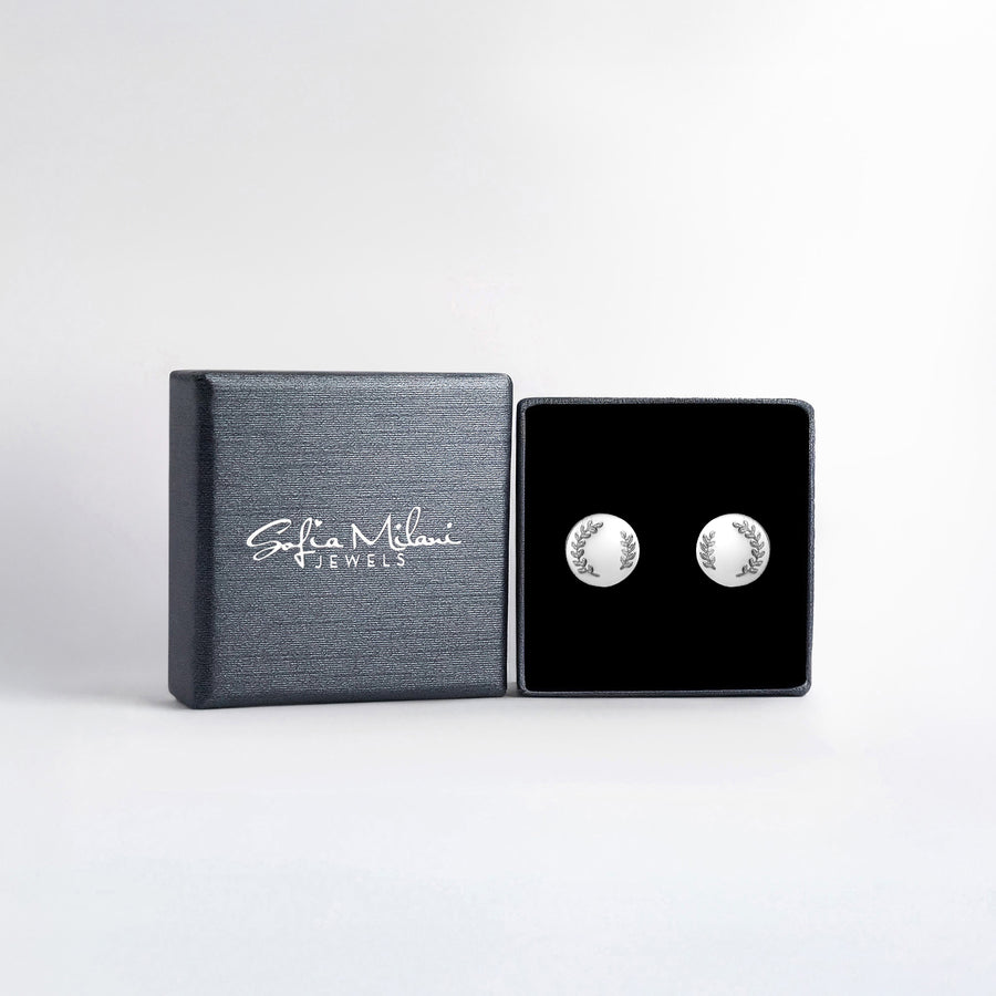 Blatt Ohrstecker in 925 Silber