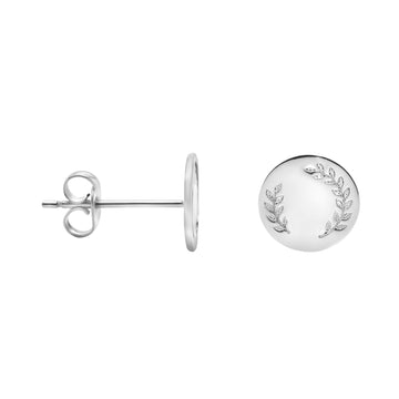 Blatt Ohrstecker in 925 Silber