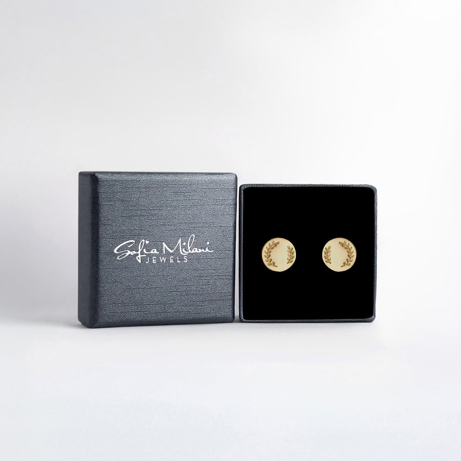 Blatt Ohrstecker in 925 Silber