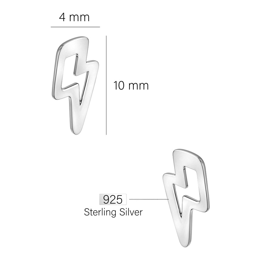 Blitz Ohrstecker in 925 Silber