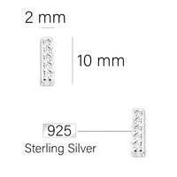 Stab Ohrstecker in 925 Silber