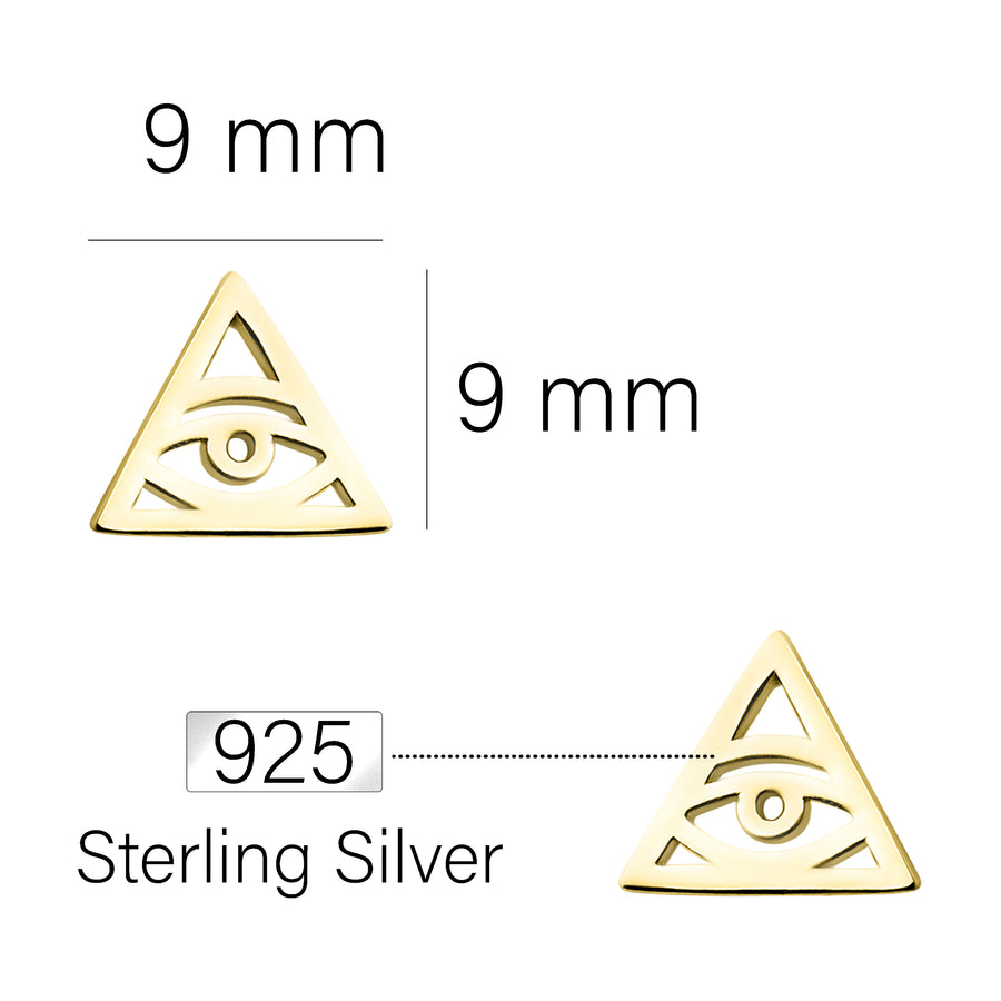 Dreieck Ohrstecker in 925 Silber