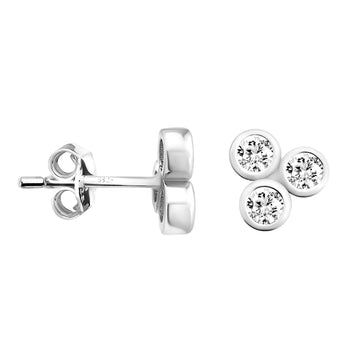 Kreis Ohrstecker in 925 Silber