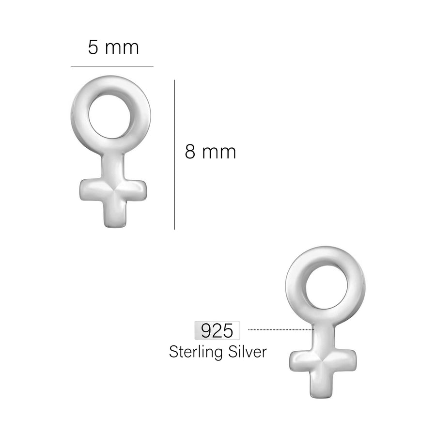 Venus Ohrstecker in 925 Silber