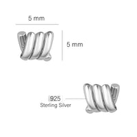 Knoten Ohrstecker in 925 Silber