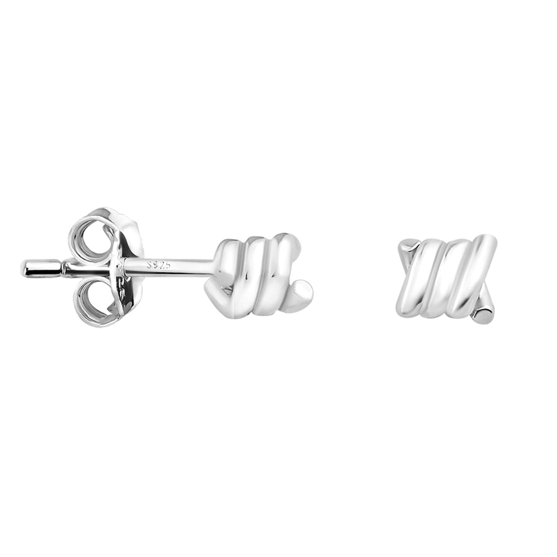 Knoten Ohrstecker in 925 Silber
