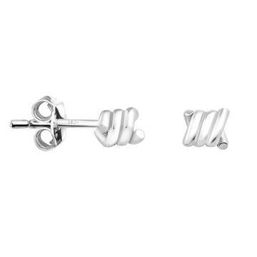 Knoten Ohrstecker in 925 Silber